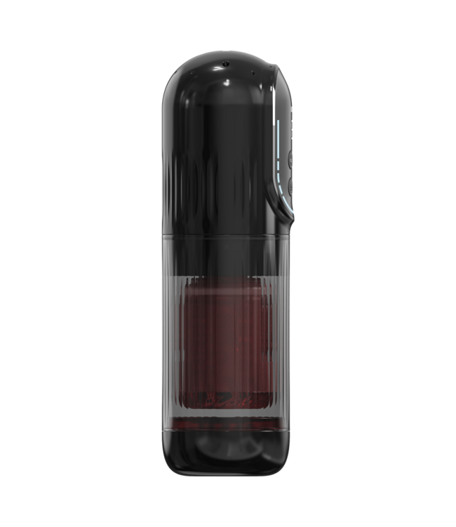 Rimba Rimba Toys – Orgastobator 07 Mannelijke Masturbator – Zwart, Transparant & Rood