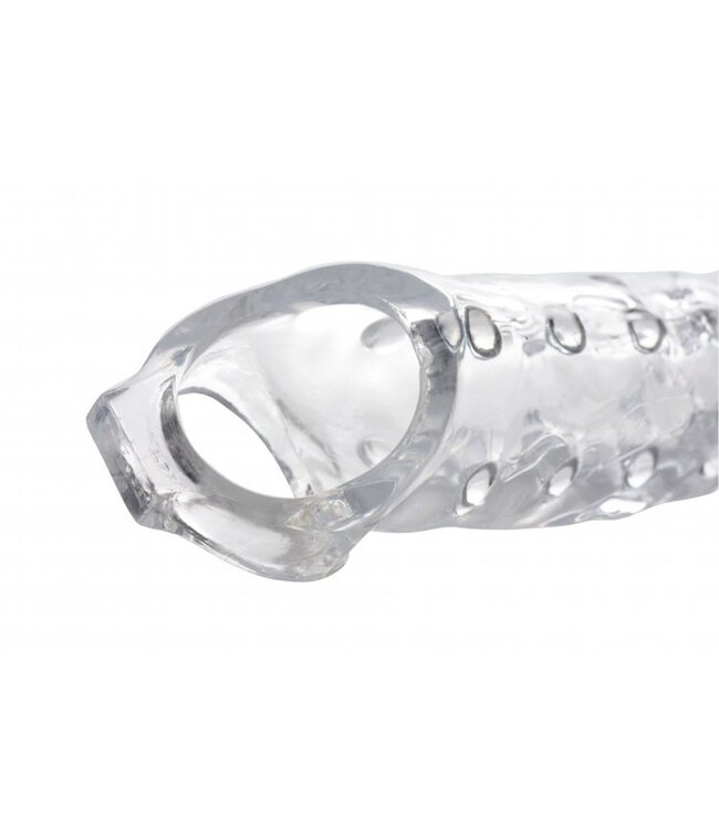 XR Brands Extender Penissleeve Met Noppen - Transparant