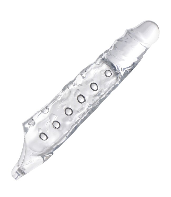 XR Brands Extender Penissleeve Met Noppen - Transparant