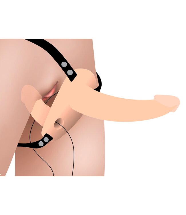 XR Brands Power Pegger Dubbele Strap-On Vibrator