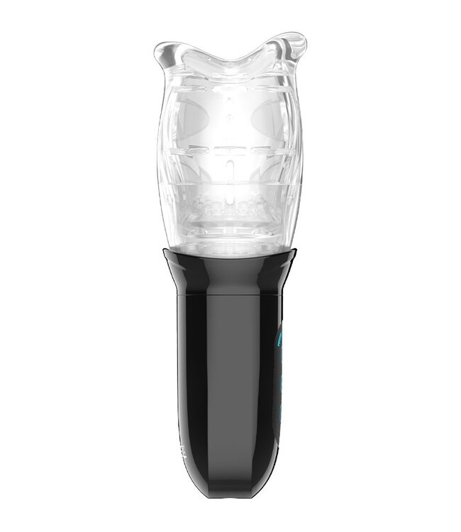 Rimba Rimba Toys – Orgastobator 05 – Mannelijke Masturbator – Zwart & Transparant