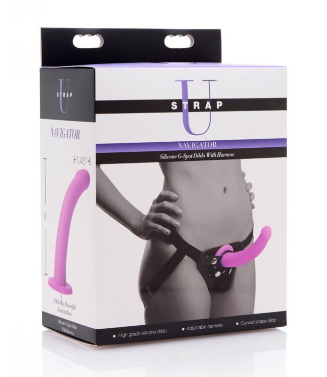 XR Brands Strap U - Navigator G-Spot Voorbinddildo Met Harnas