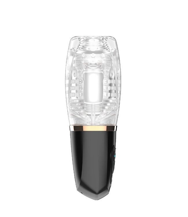 Rimba Rimba Toys - Orgastobator 03 - Mannelijke Masturbator - Zwart & Transparant