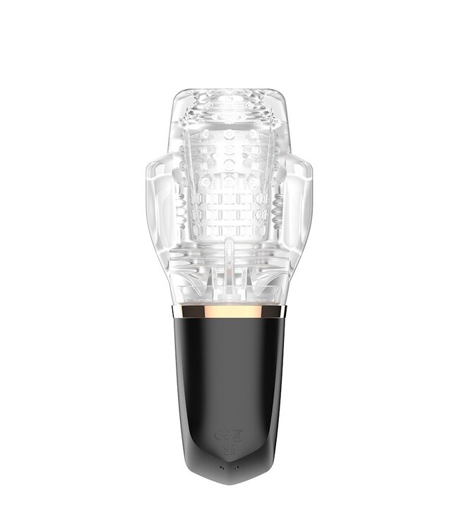 Rimba Rimba Toys - Orgastobator 03 - Mannelijke Masturbator - Zwart & Transparant