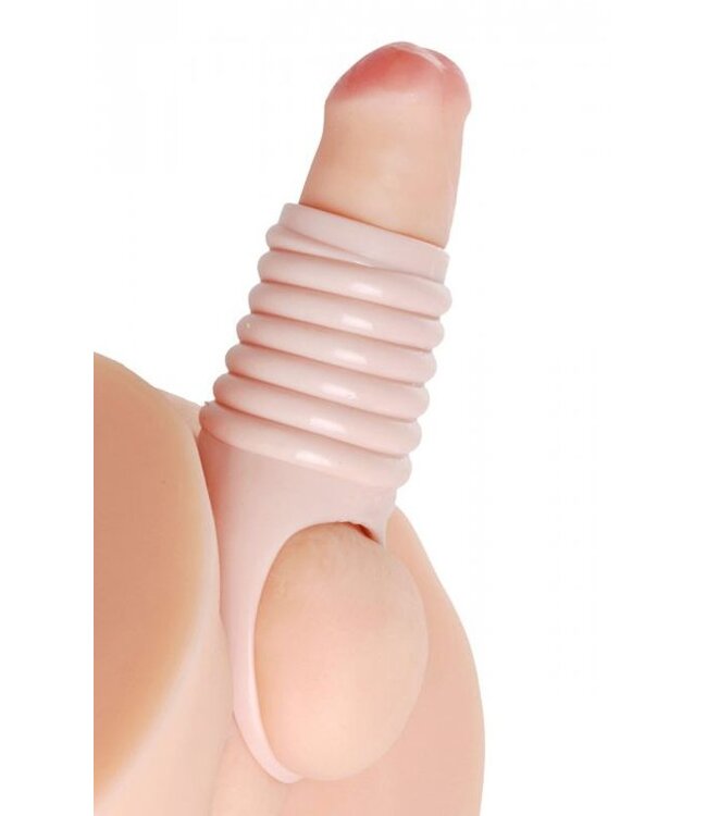 XR Brands Size Matters - Really Ample - geribbelde penis sleeve