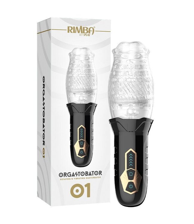 Rimba Rimba Toys - Orgastobator 01 - Mannelijke Masturbator - Zwart & Transparant