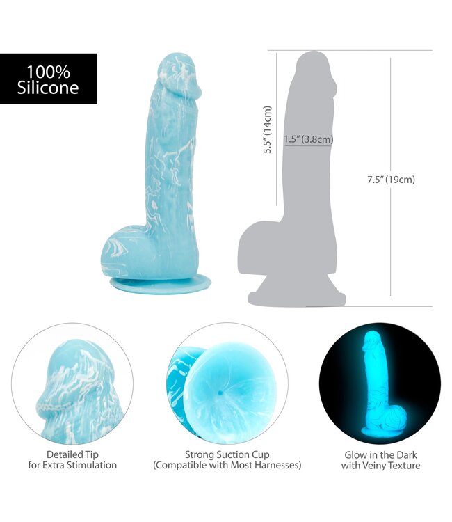 Addiction Addiction - Luke Glow In The Dark Dildo - 18 cm