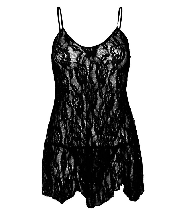 Leg Avenue My Dreams Rose Kanten Babydoll - Zwart