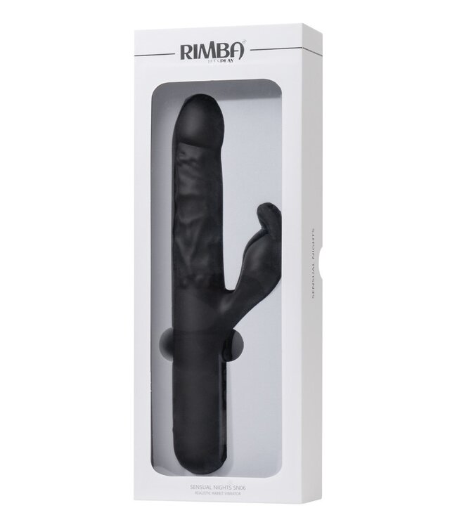 Rimba Rimba Toys - Sensual Nights SN06 - Realistische Rabbit Vibrator - Zwart