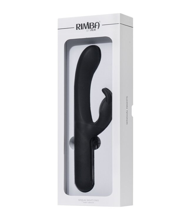 Rimba Rimba Toys - Sensual Nights SN03 - Rabbit Vibrator - Zwart