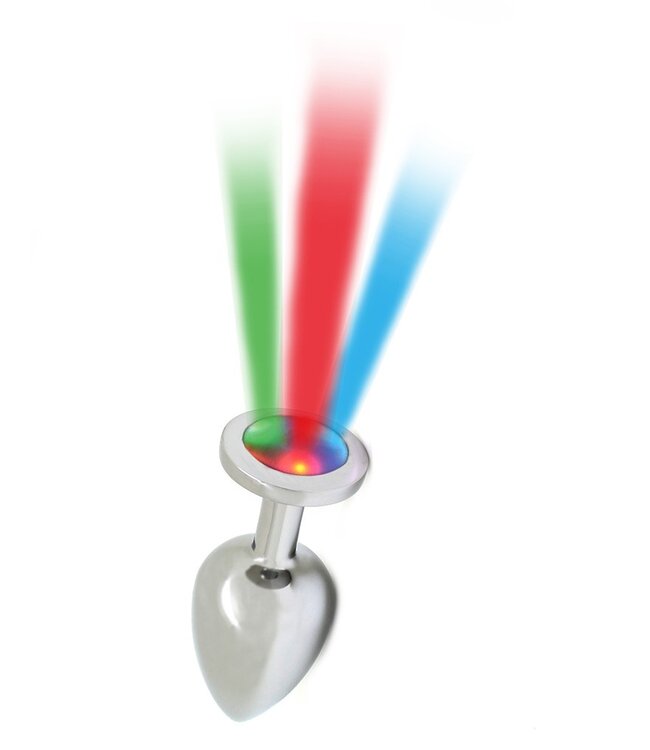 Rimba Rimba Toys - Pisa - Butt Plug met LED Licht - Zilver