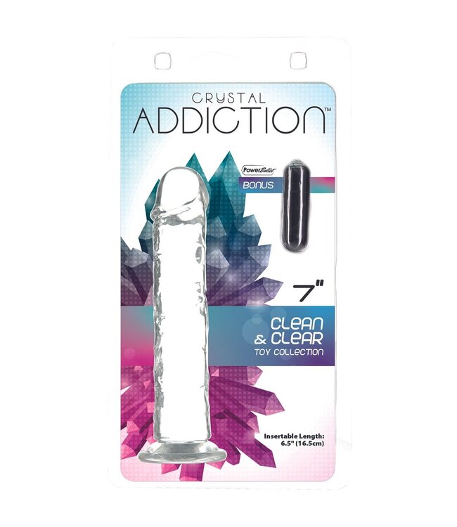 Addiction Crystal Addiction - Transparante Dildo - 18 cm