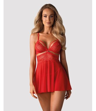 Obsessive Obsessive - Babydoll Set - Rood