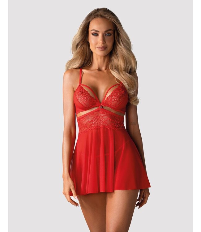 Obsessive Obsessive - Babydoll Set - Rood