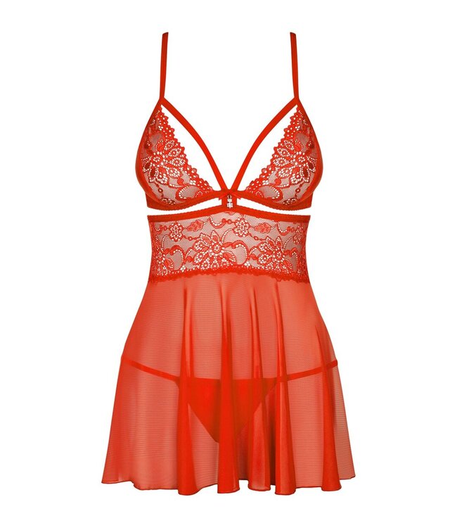 Obsessive Obsessive - Babydoll Set - Rood