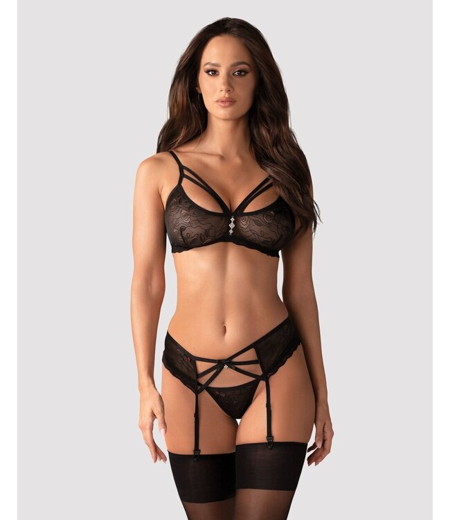 Obsessive Obsessive - Fabulous Jarretelset - Zwart