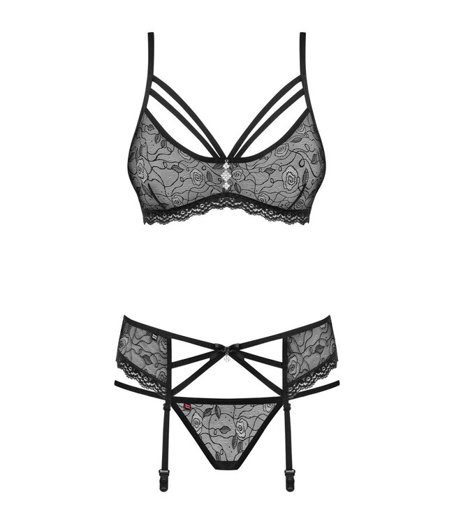 Obsessive Obsessive - Fabulous Jarretelset - Zwart