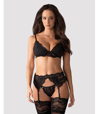 Obsessive Obsessive - Driedelig Kanten Lingeriesetje