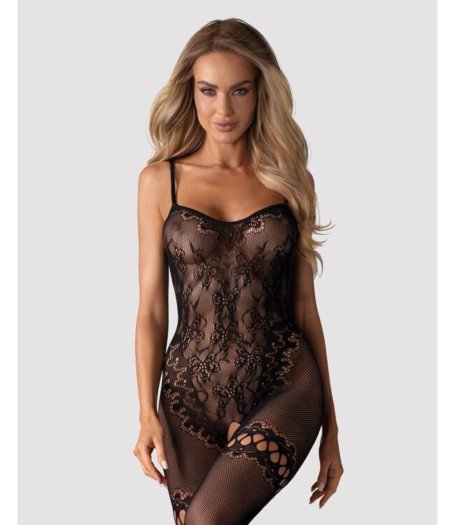 Obsessive Obsessive - Gebloemde Catsuit Met Open Kruis