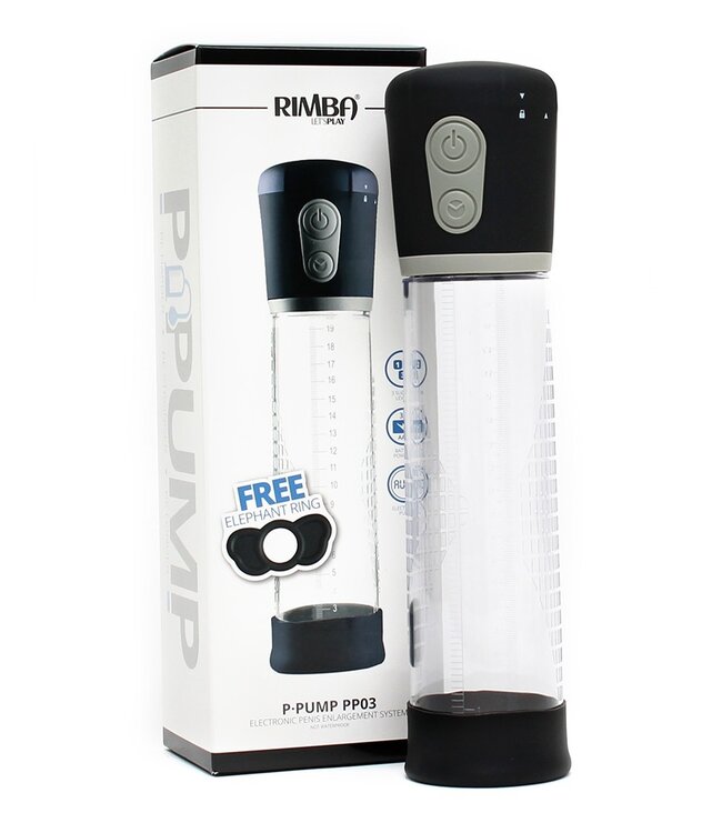 Rimba Rimba P-Pump - P-Pump PP03 - Op batterijen werkende penisvergroter - Zwart