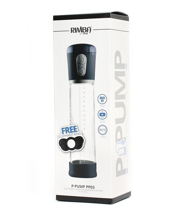 Rimba Rimba P-Pump - P-Pump PP03 - Op batterijen werkende penisvergroter - Zwart