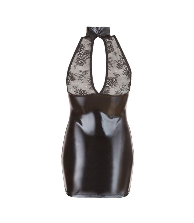 Cottelli Collection Cottelli Collection - Wetlook Mini Halterjurkje Met Kant