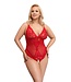 Cottelli Collection Body Met Open Kruisje - Rood