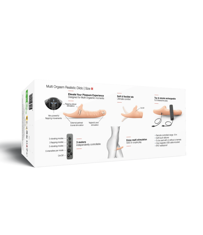 Rimba Strap-On-Me - Multi Orgasm Realistic Dildo - Maat M - Nude