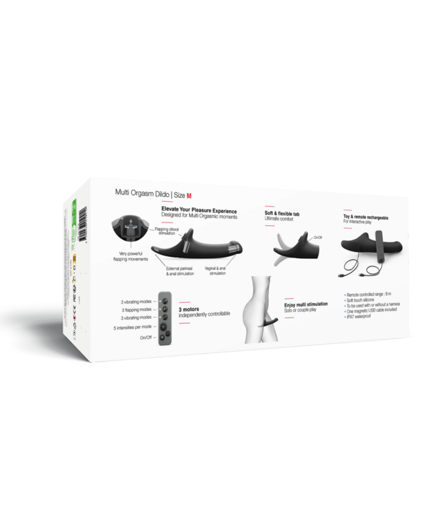 Rimba Strap-On-Me – Multi Orgasm Dildo – Maat M – Zwart