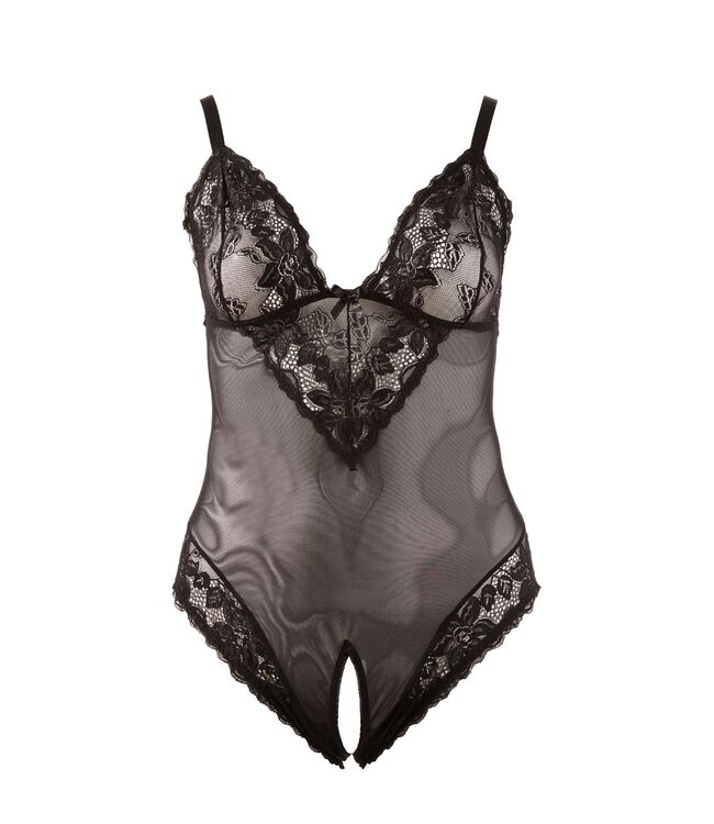 Cottelli Collection Body Met Open Kruis - Zwart