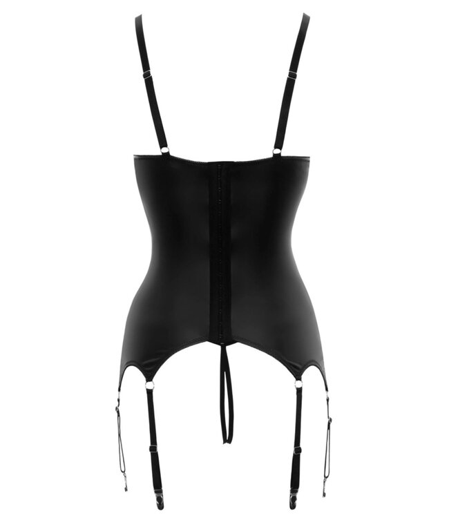 Cottelli Collection Jarretel-set met open cups - zwart