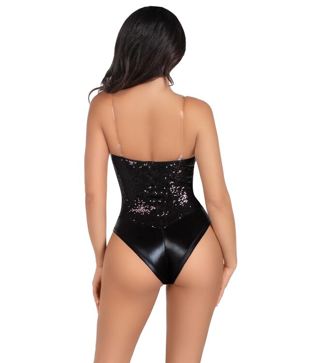Leg Avenue Sequin Boned Crotch Bodysuit