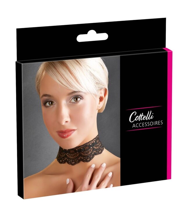 Cottelli Collection Cottelli Collection - Kanten halsband - Zwart
