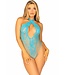 Leg Avenue Lace And Net Halter Teddy