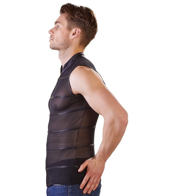 NEK Doorschijnend Shirt Met Wetlook Strepen