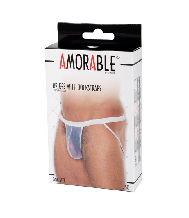 Rimba Amorable by Rimba - Doorzichtige jockstrap - One Size - Wit