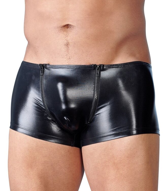 Svenjoyment Underwear Wetlook Heren Boxer Met Rits