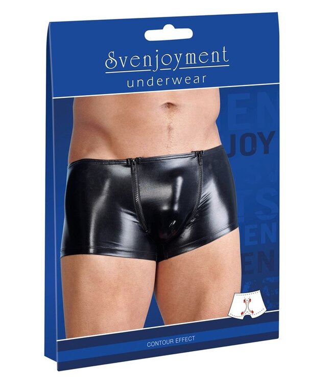 Svenjoyment Underwear Wetlook Heren Boxer Met Rits