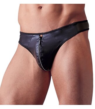 Svenjoyment Underwear Mannenstring Met Rits Met Strass-Steentjes