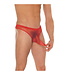 Rimba Amorable by Rimba - Doorzichtige string met tuit - One Size - Rood