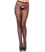 Leg Avenue Visnetpanty Met Open Kruisje - Zwart