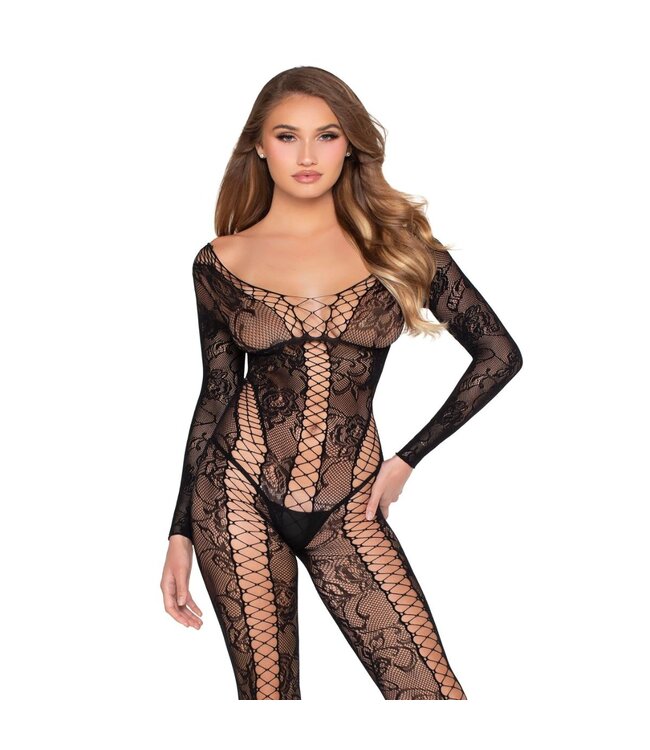 Leg Avenue Leg Avenue - Lace Bodystocking - Zwart