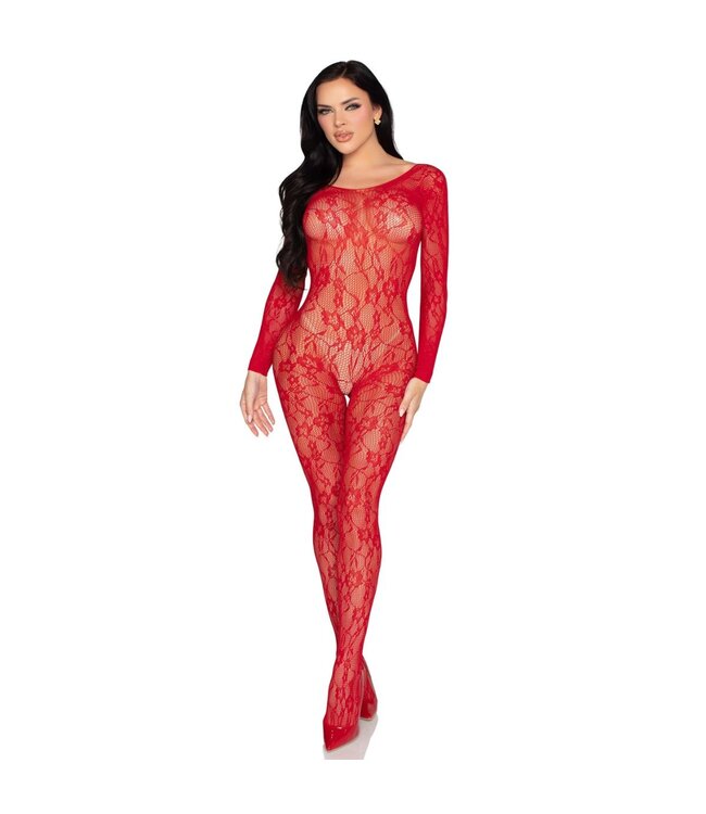 Leg Avenue Leg Avenue - Lace Bodystocking - Rood