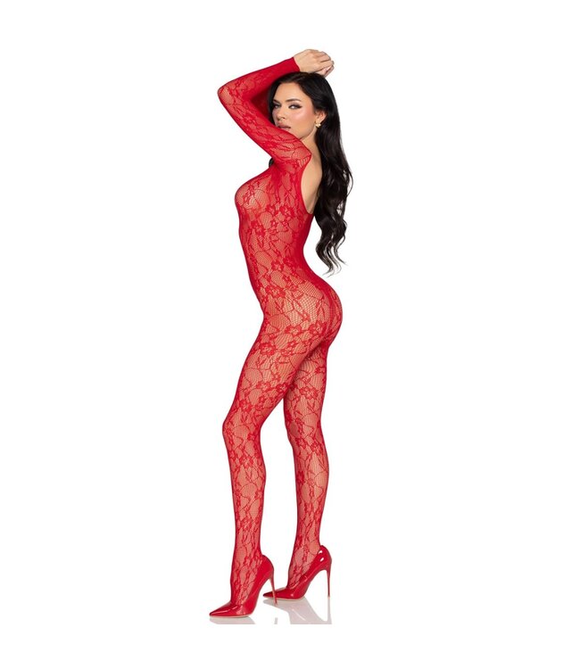 Leg Avenue Leg Avenue - Lace Bodystocking - Rood