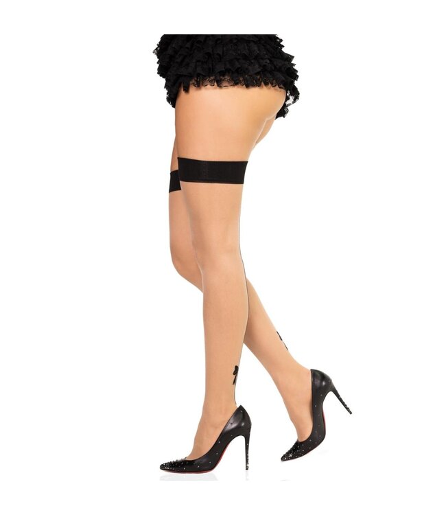 Leg Avenue Leg Avenue - Hold-Up Kousen Met Naad - Nude