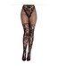 Leg Avenue Leg Avenue - Dahlia Lace Tights Net Detail - Zwart