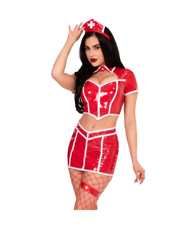 Leg Avenue Leg Avenue - Red Alert Nurse Kostuum - Rood