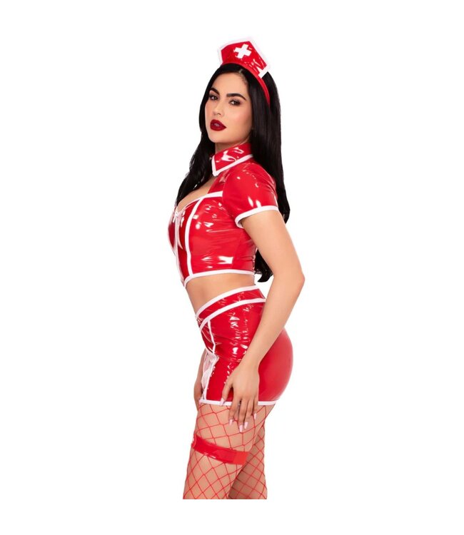 Leg Avenue Leg Avenue - Red Alert Nurse Kostuum - Rood