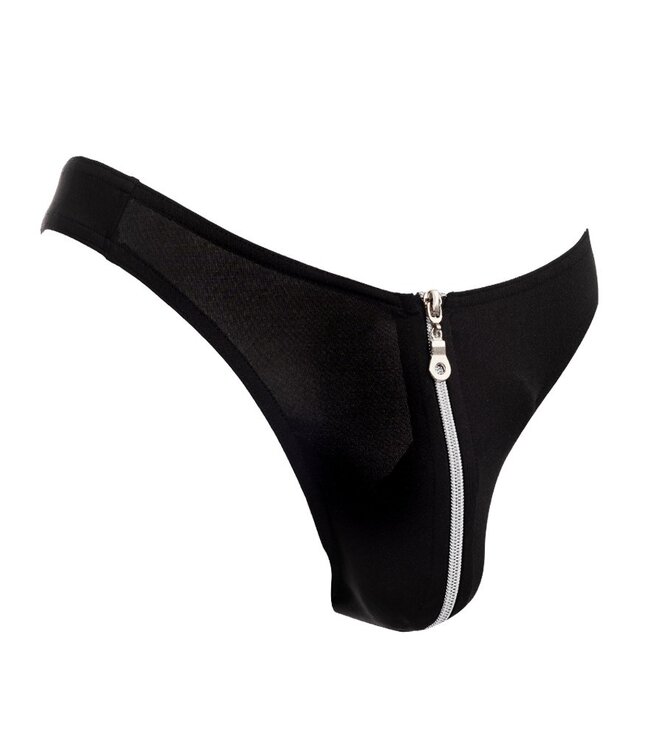 Rimba Amorable by Rimba - String met ritssluiting - One Size - Zwart