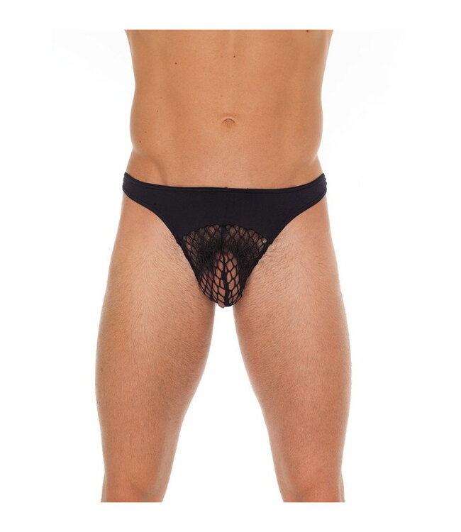 Rimba Amorable by Rimba - String met netstof - One Size - Zwart